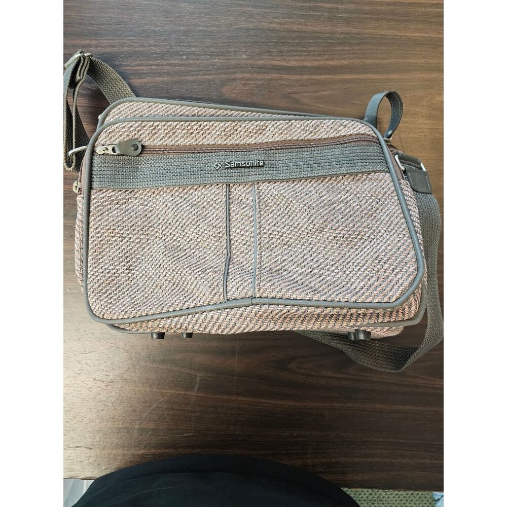 VTG Samsonite Cordoba Brown Wool Carry On Bag Luggage Suitcase Flight Pilot